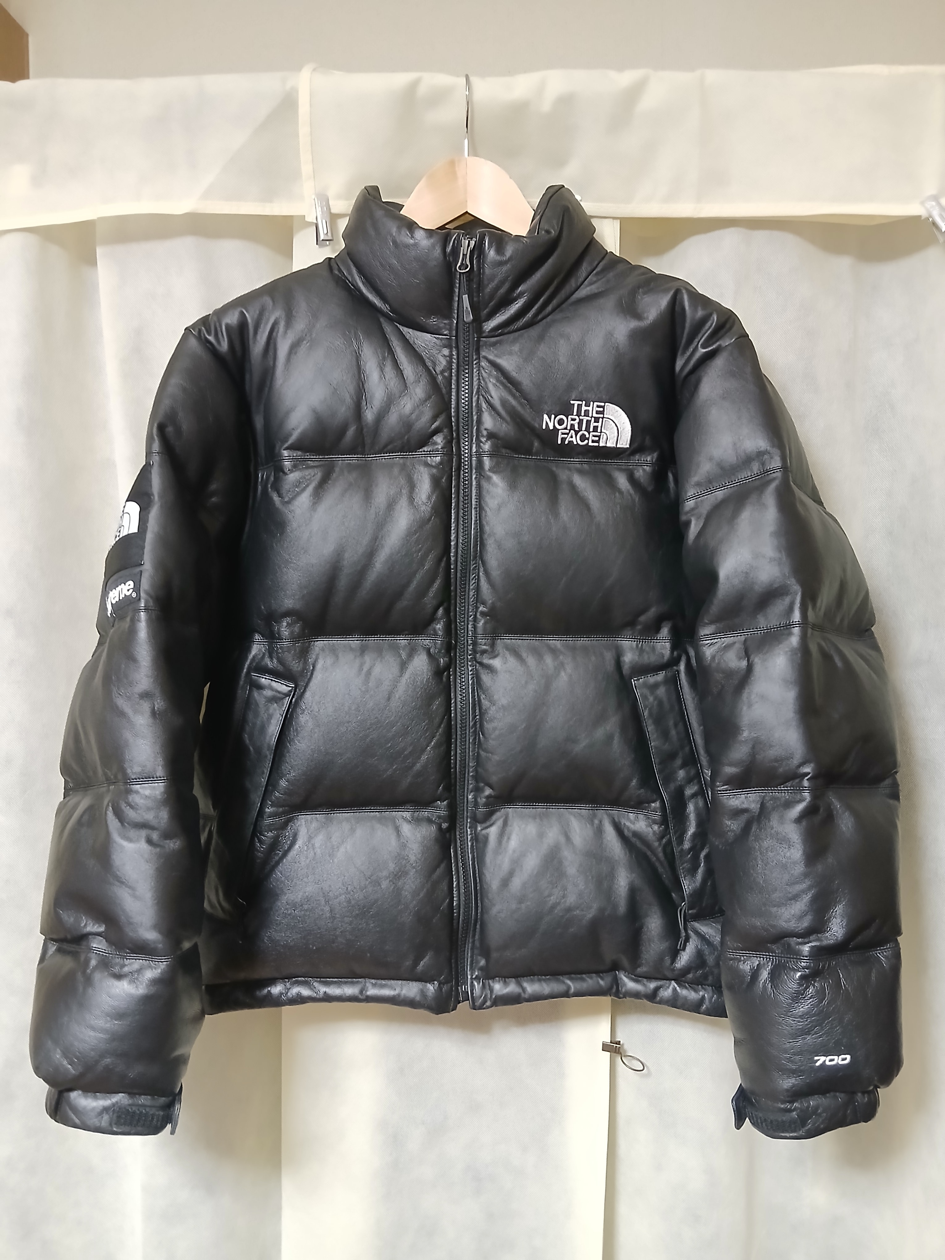 Supreme x The North Face Leather Nuptse Jacket "Black"