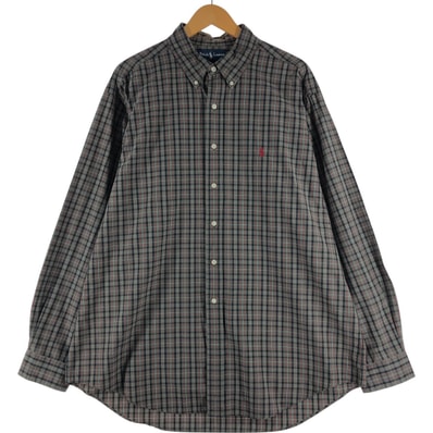 古着 ラルフローレン Ralph Lauren CLASSIC FIT 長袖 ボタンダウンチェックシャツ メンズXL相当/eaa533610