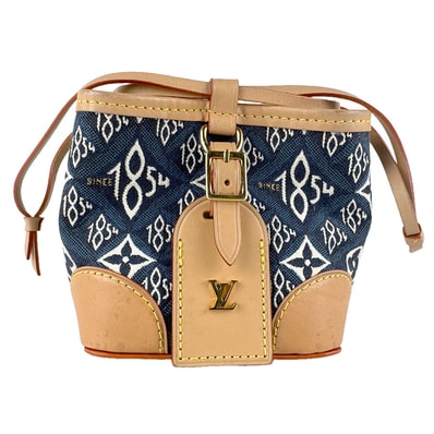 ルイ ヴィトン LOUIS VUITTON ショルダーバッグ モノグラム ジャカード SINCE 1854 ノエ・パース キャンバス/レザー ブルー レディース M57447【中古】 z8493
