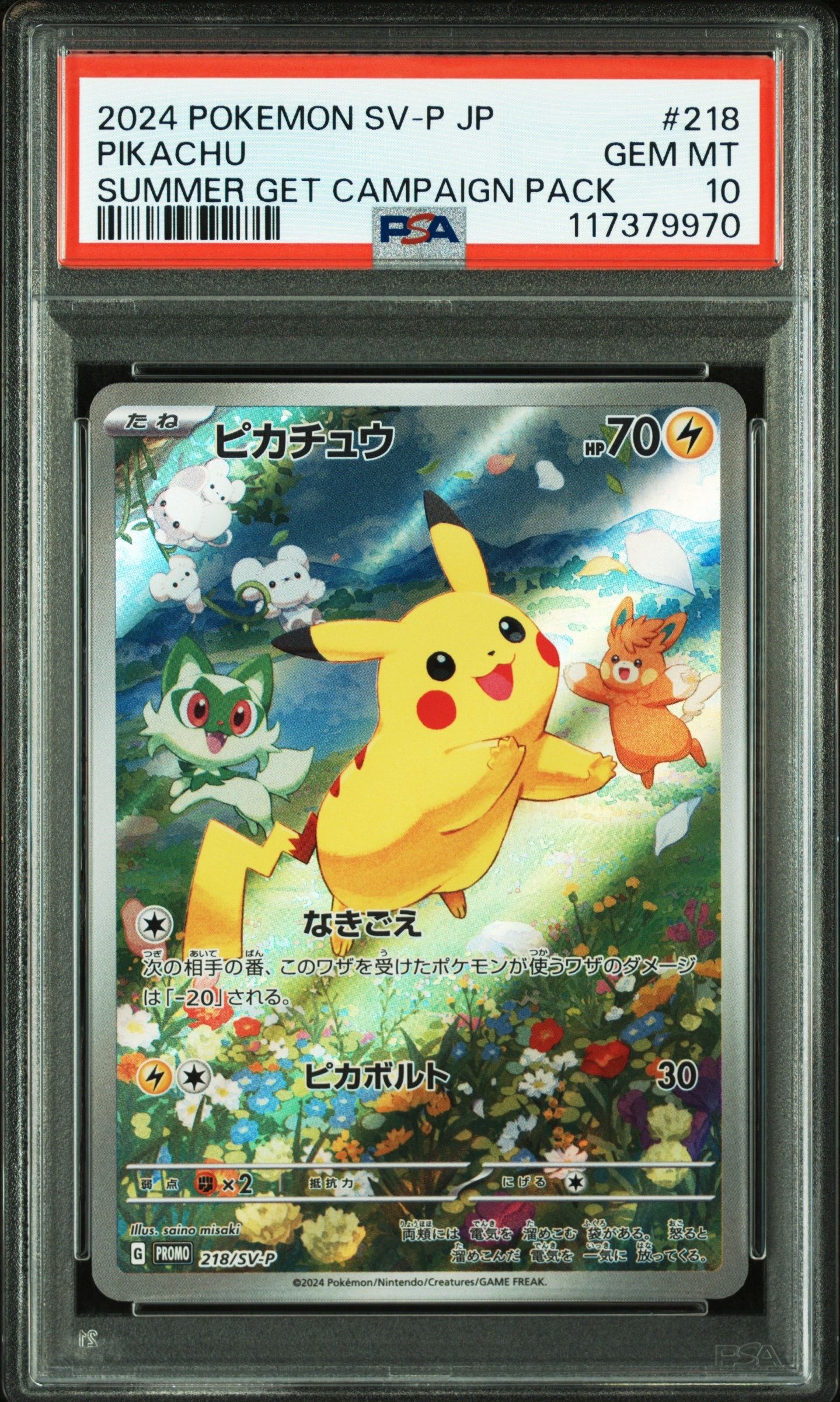 ピカチュウ P [SV-P 218](プロモカードパック「ポケカの夏がキタ!プロモカードGetキャンペーン!」)
