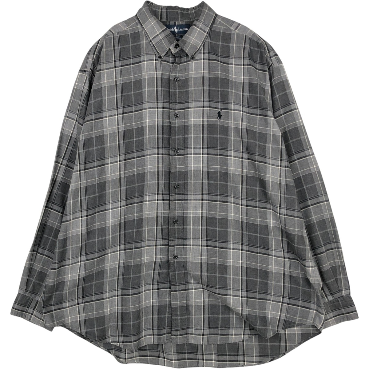 古着 ラルフローレン Ralph Lauren BLAKE 半袖 ボタンダウン チェックシャツ メンズXL相当/eaa676615