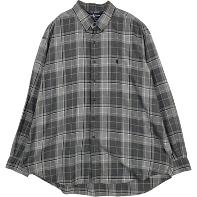 古着 ラルフローレン Ralph Lauren BLAKE 半袖 ボタンダウン チェックシャツ メンズXL相当/eaa676615