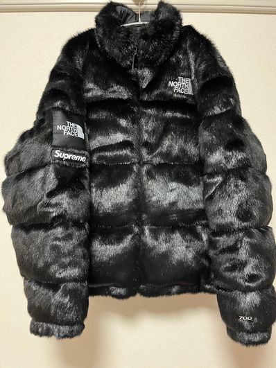 Supreme x The North Face Faux Fur Nuptse Jacket "Black"