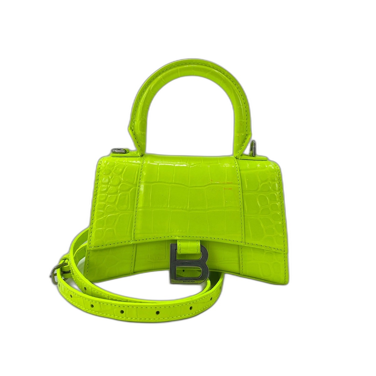 バレンシアガ BALENCIAGA アワーグラス ハンドバッグ レザー【中古】