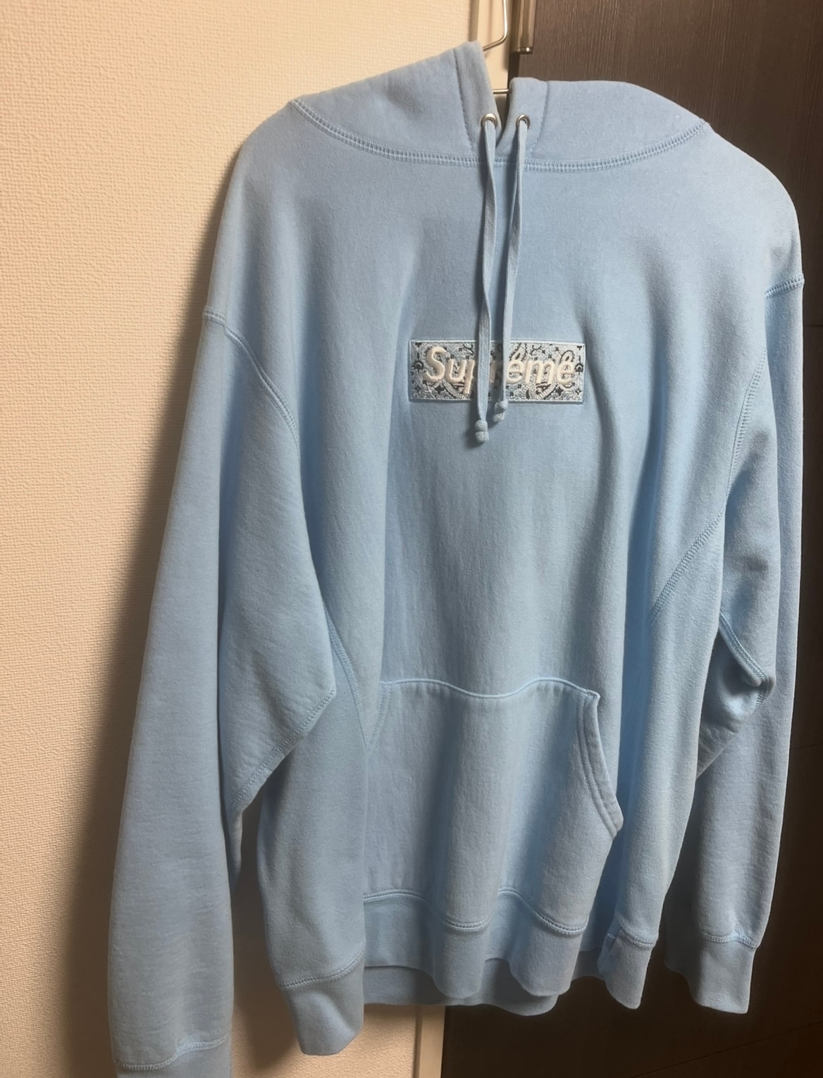 Supreme Bandana Box Logo Hooded Sweatshirt "Blue"