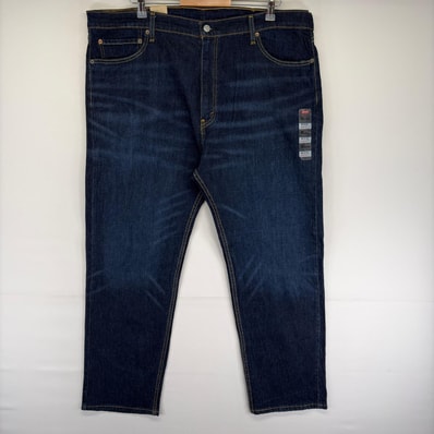 古着 デッドストック リーバイス Levi's デニム パンツ 505 ストレート ジーンズ ジーパン 大きいサイズ w42 L30 ネイビー系 メンズ