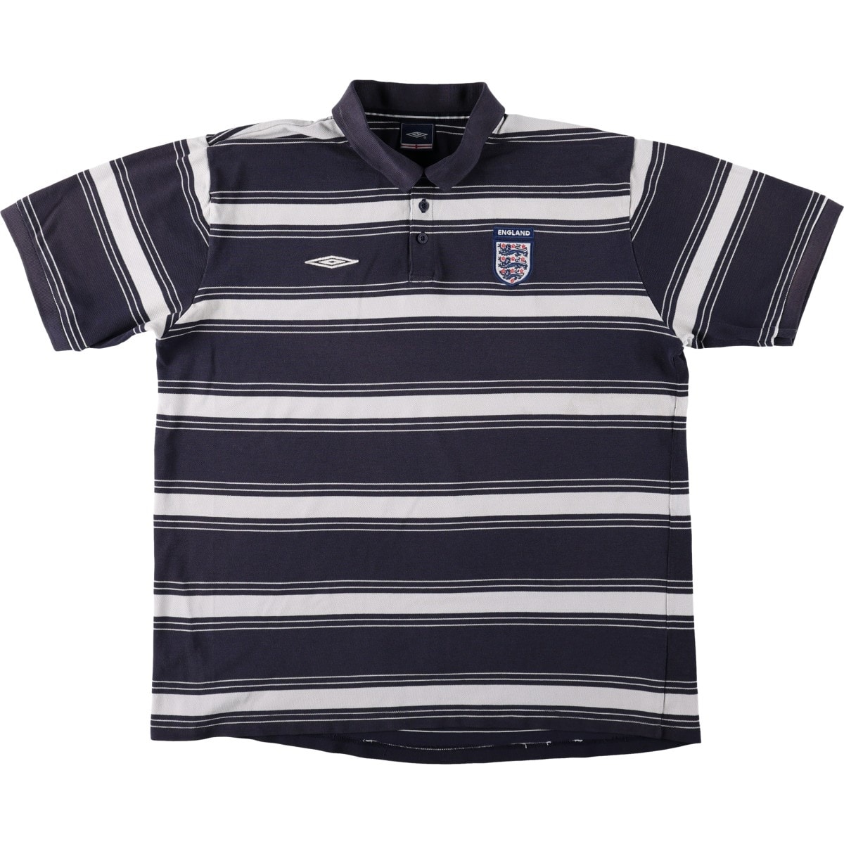 古着 00年代 アンブロ UMBRO ENGLAND イングランド代表 半袖 ポロシャツ メンズXXL相当/eaa667543