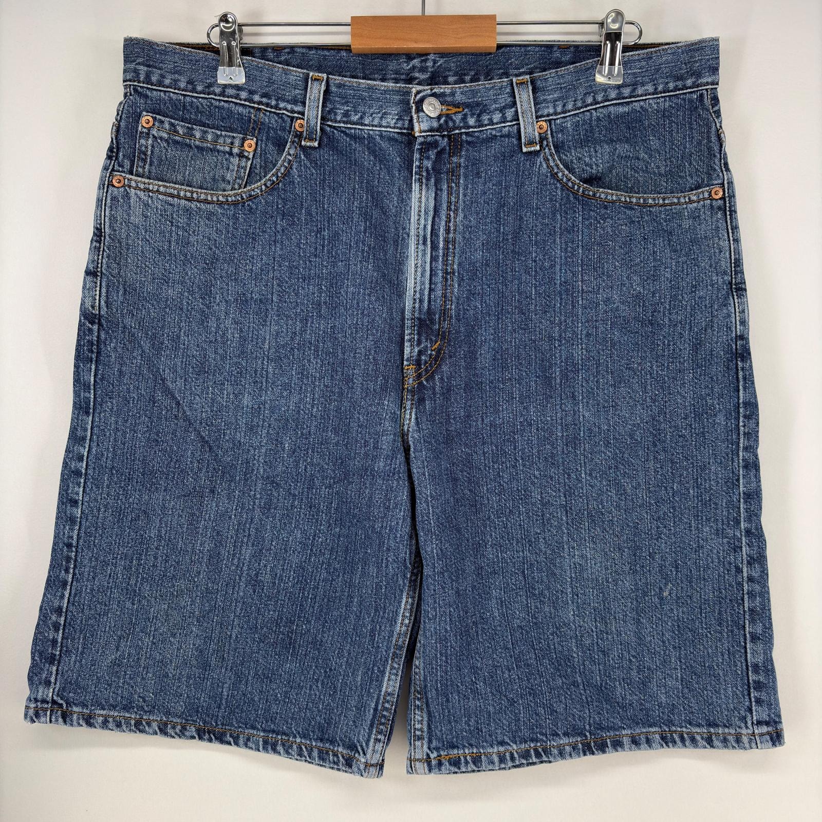古着 リーバイス Levi's ショートパンツ テーパード 550 ジーパン デニム ハーフパンツ w38  ブルー メンズ