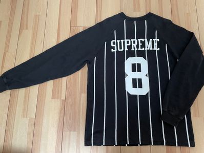 Supreme Stripe Raglan L/S Top "Black"