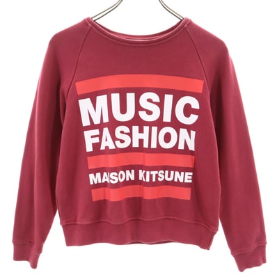 MAISON KITSUNE メゾンキツネ 長袖 トレーナー XS えんじ