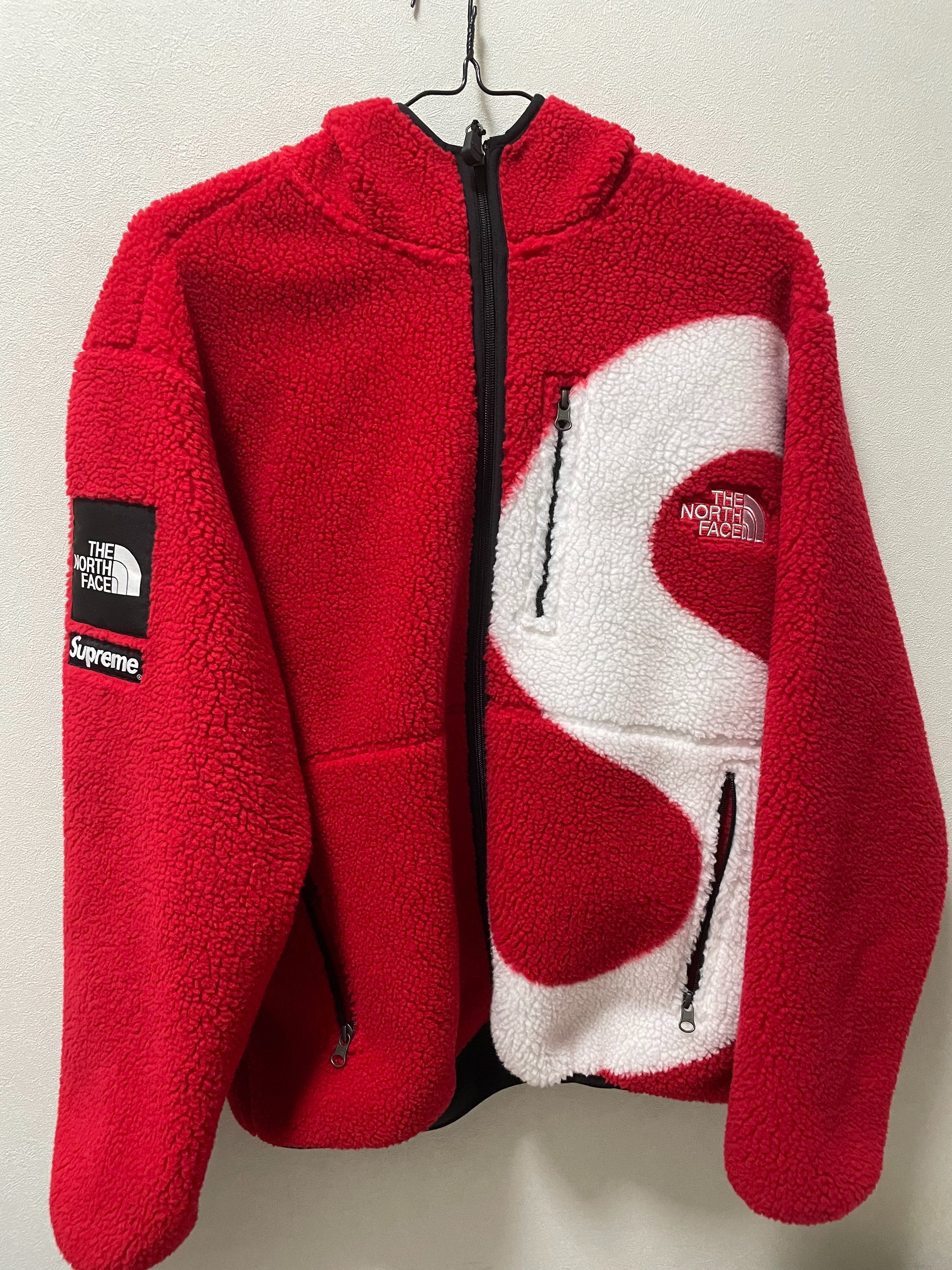 Supreme x The North Face S Logo Hooded Fleece Jacket "Red"