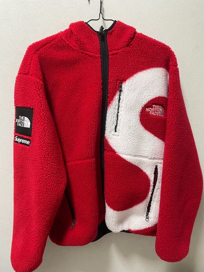 Supreme x The North Face S Logo Hooded Fleece Jacket "Red"