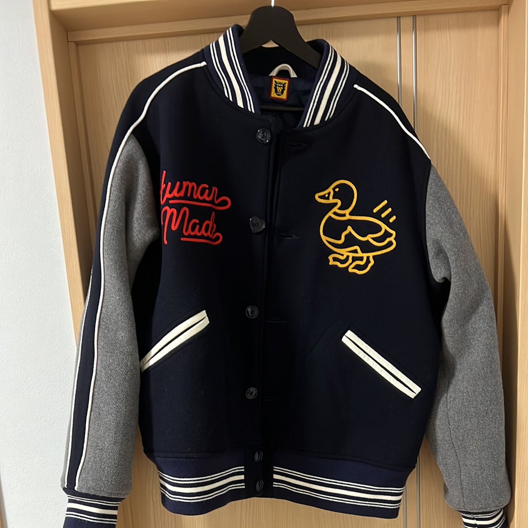 HUMAN MADE VARSITY JACKET "Navy"