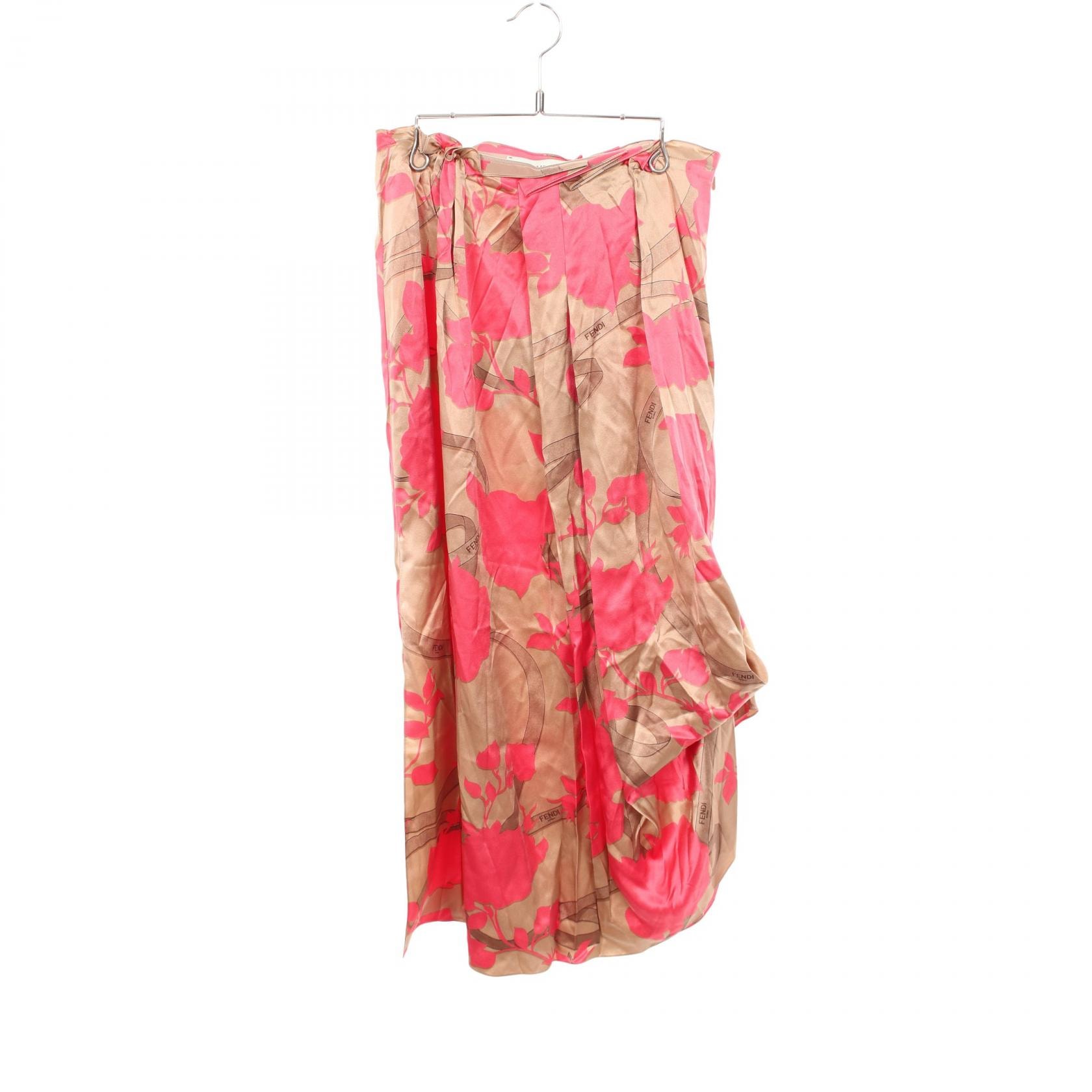 フェンディ FENDI スカート 衣料品 ボトムス シルク レディース ベージュ系 / ピンク系 【中古】