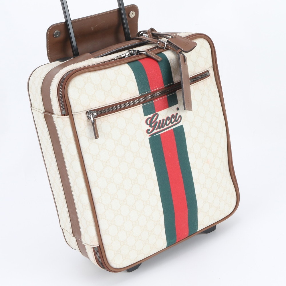■美品 グッチ シェリー ラインGGスプリーム 189687 スーツケース
