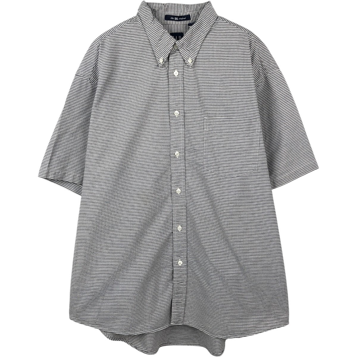 古着 90年代 ギャップ GAP オールドギャップ The BIG Oxford 半袖 ボタンダウンチェックシャツ メンズXL相当 ヴィンテージ/eaa665162