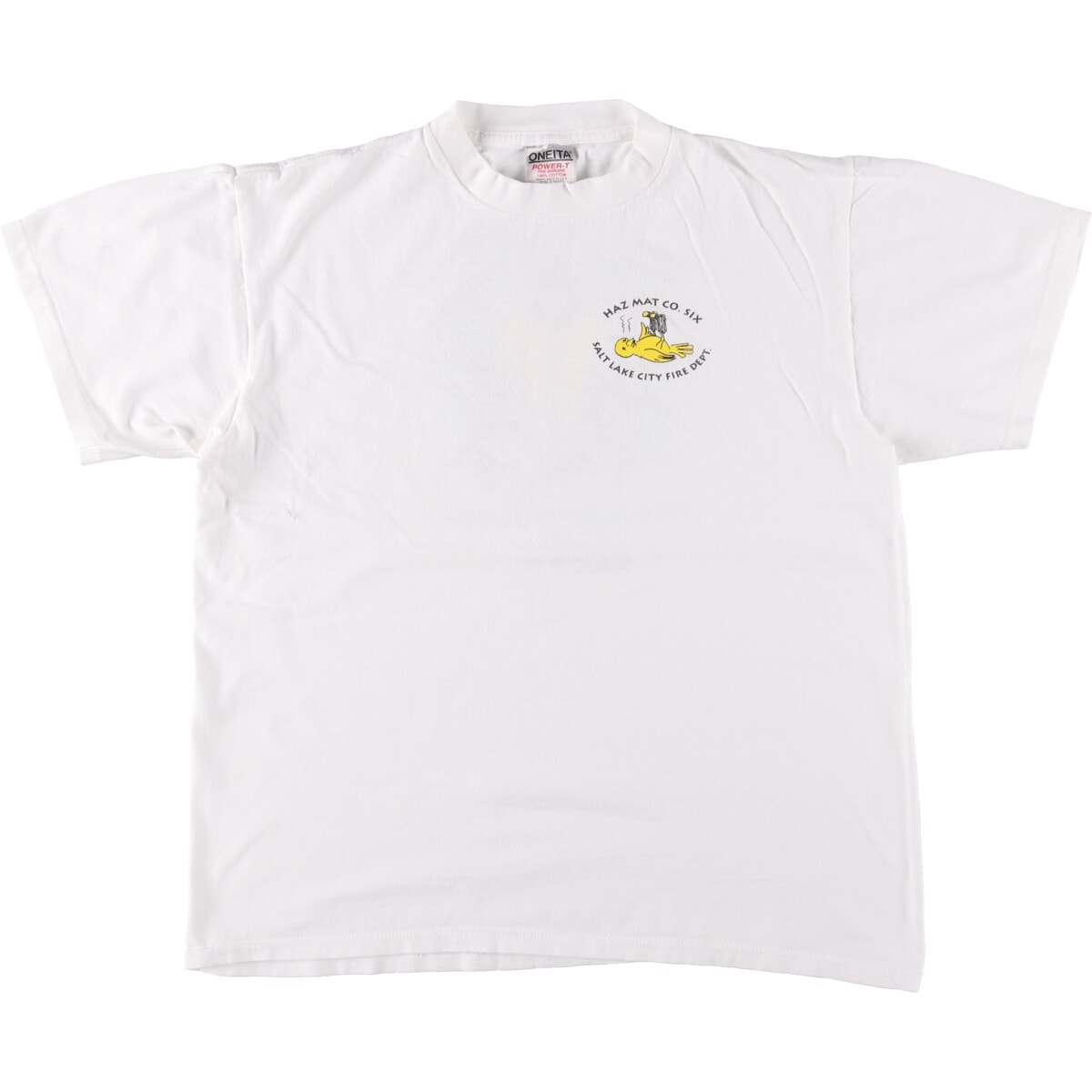 古着 90年代 オニータ ONEITA ソルトレイクシティ消防局ハズマット隊第6中隊 プリントTシャツ メンズL相当 ヴィンテージ/eaa560732