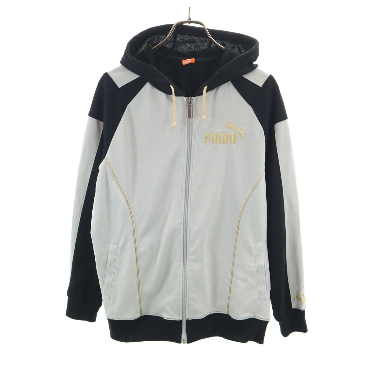 PUMA プーマ 長袖 ジップパーカー O グレー