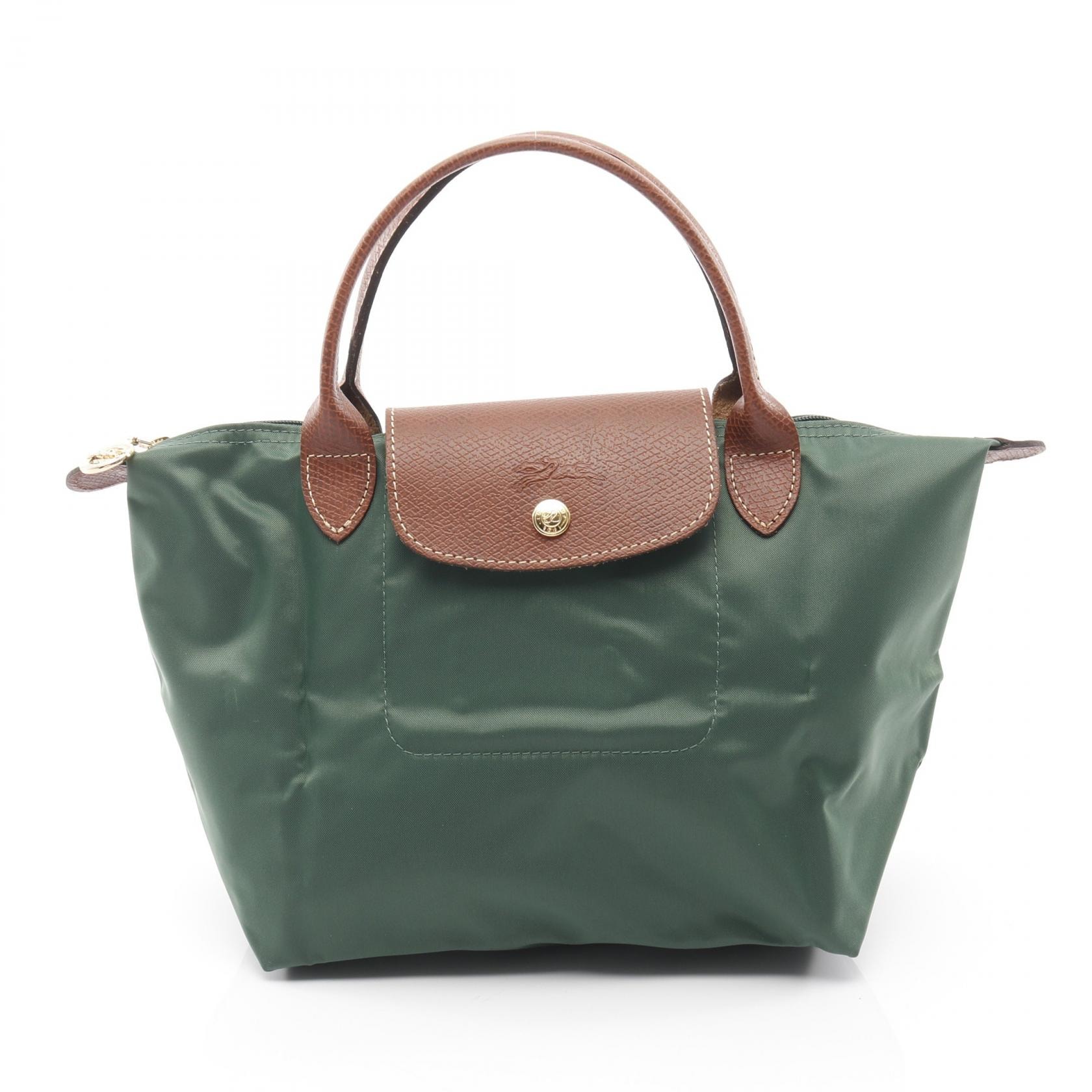 ロンシャン Longchamp ル プリアージュ S トートバッグ バッグ ナイロン レザー レディース グリーン系 / ブラウン系 L1621089P95 【新品】