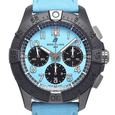 ブライトリング BREITLING SB0146 アベンジャー B01 クロノグラフ ターコイズ 自動巻き メンズ 美品 保証書付き 腕時計 A#149501