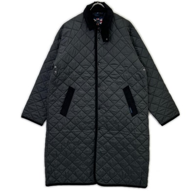 ラベンハム LV12008 Lamp Black/ランプブラック Chantry Mens/チャントリー メンズ キルティングロングコート M/38