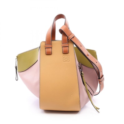 ロエベ LOEWE HAMMOCK SMALL ハンモック スモール 2WAY ハンドバッグ バッグ レザー レディース ベージュ系 / マルチカラー 【中古】