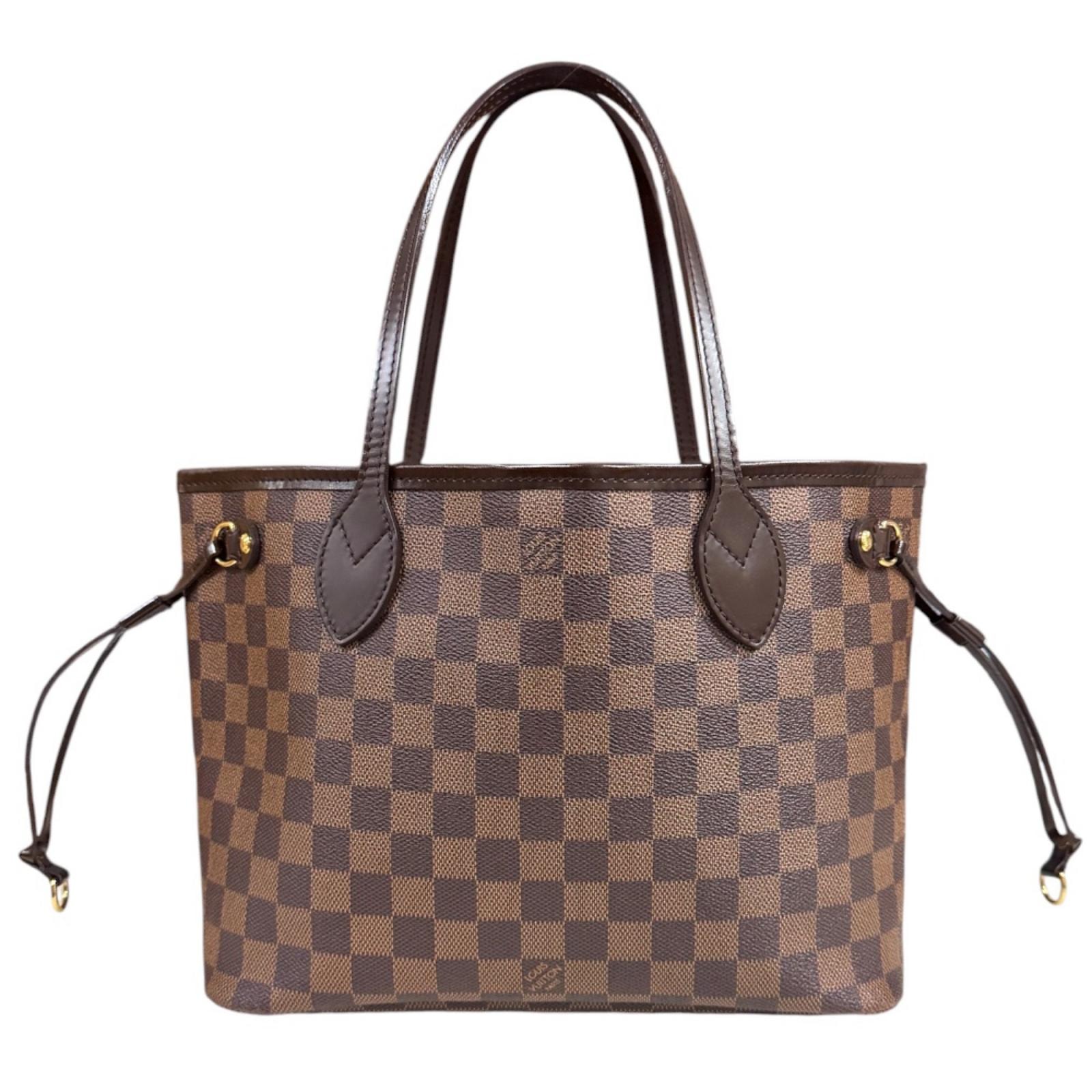 ルイヴィトン ネヴァーフルPM ダミエ トートバッグ ダミエキャンバス N51109 ブラウン レディース LOUIS VUITTON  中古