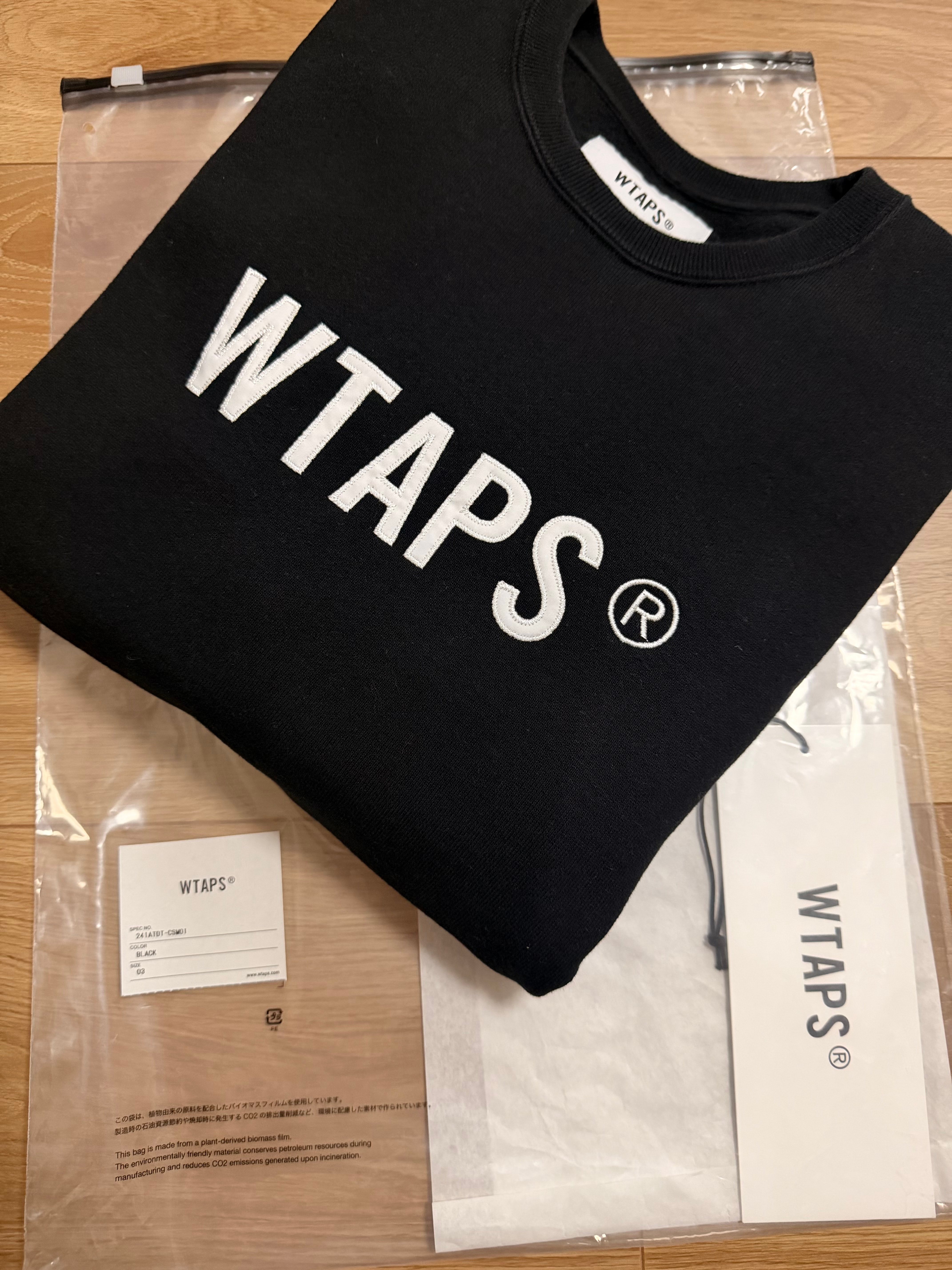Wtaps Sign / Sweater / Cotton. TSSC "Black"