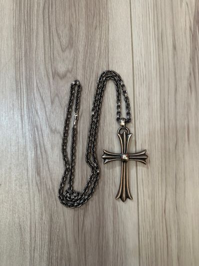 Chrome Hearts Large CH Cross Pendant with Plane Bail "Silver"