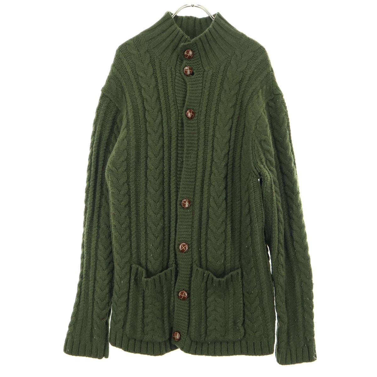 GAP ギャップ 長袖 カーディガン L グリーン