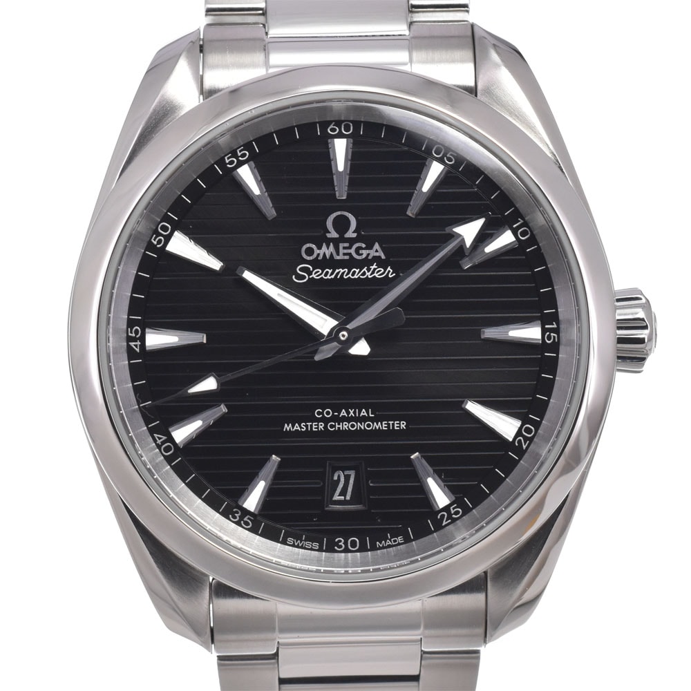 オメガ OMEGA 220.10.38.20.01.001 シーマスター アクアテラ コーアクシャル デイト 自動巻き メンズ 美品 箱・保証書付き 腕時計 M#151145