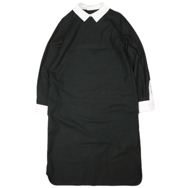 BEAMS BOY ビームスボーイ 19AW ヘリンボーンクレリックシャツワンピース 13-26-0798-803 ONE SIZE BLACK トップス g25837