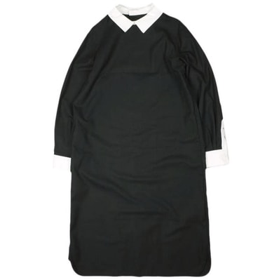 BEAMS BOY ビームスボーイ 19AW ヘリンボーンクレリックシャツワンピース 13-26-0798-803 ONE SIZE BLACK トップス g25837