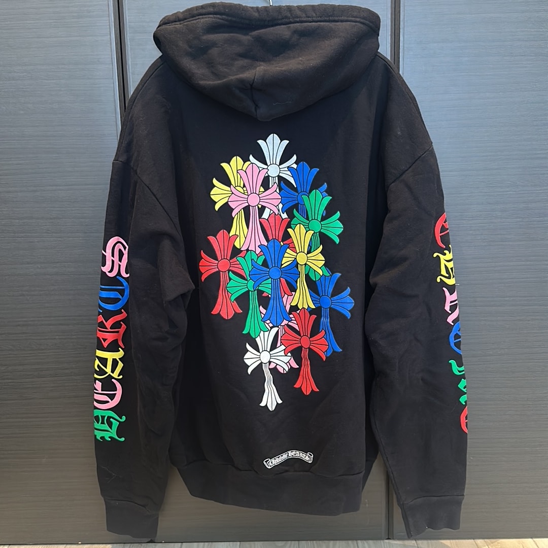 Chrome Hearts Multi Color Cross Cemetery Pullover Hoodie "Black"