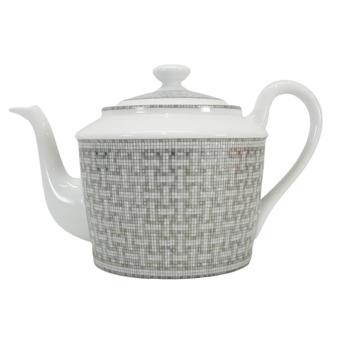 【渋谷並木橋店】HERMES エルメス 食器 ポット モザイク 24 850ml プラチナ ポーセリン(陶器) 新品未使用