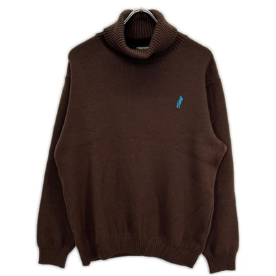 ヒステリックグラマー 24年 02243NS11 ブラウン HYSTERIC TIMES刺繍 タートルネックセーター L