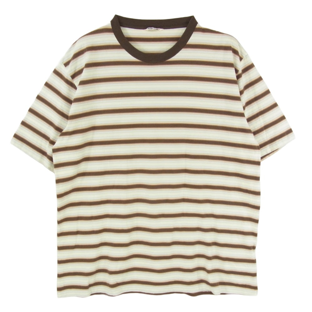 AURALEE オーラリー 26SS A26ST02GJ GRADIENT STRIPE JERSEY TEE グラデーション ストライプ ボーダー ジャージー Tシャツ 半袖 ブラウン系 5【中古】