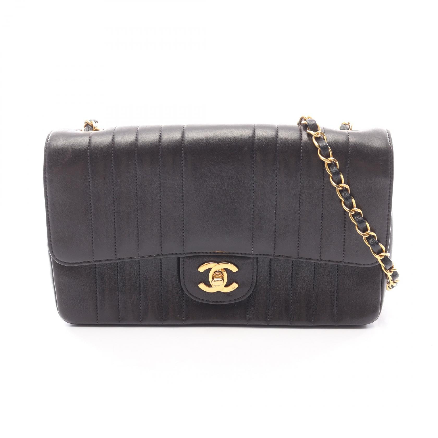 シャネル CHANEL マドモアゼル ショルダーバッグ バッグ ラムスキン(羊革) レディース ブラック系 【中古】