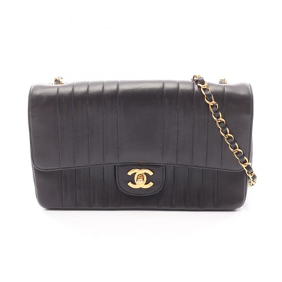 シャネル CHANEL マドモアゼル ショルダーバッグ バッグ ラムスキン(羊革) レディース ブラック系 【中古】
