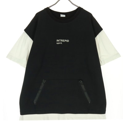 ZARA ザラ プリント 半袖 Tシャツ L ブラック