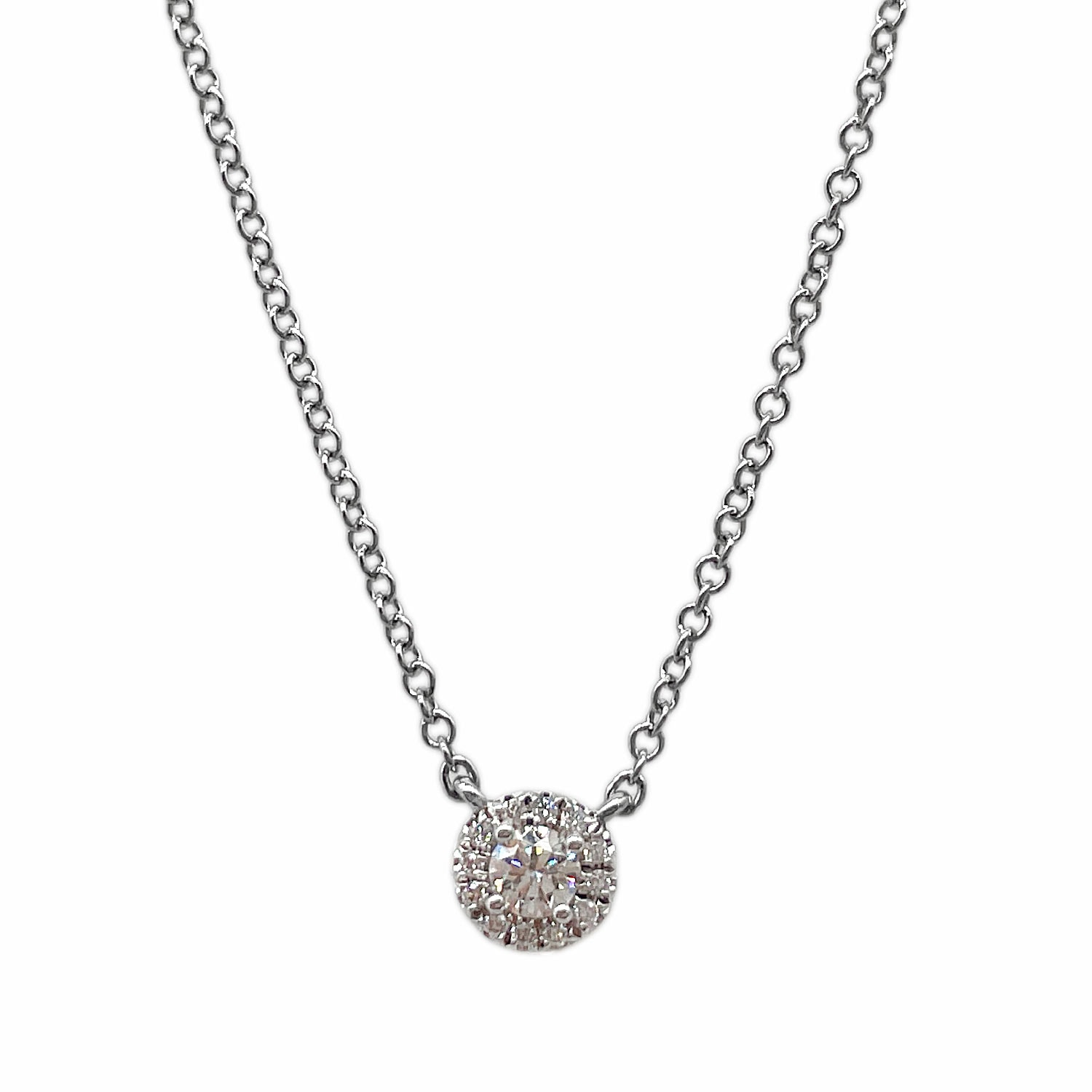 TIFFANY&Co. ティファニー ソレスト メレ ネックレス
 ペンダント ダイアモンド  Pt950 ダイヤモンド プラチナ シルバー 新品仕上済 レディース
 【中古】