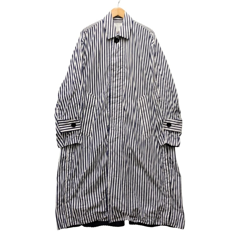 SACAI サカイ 品番 23-03036M Thomas Mason Cotton Poplin Coat ストライプ ステンカラーコート サイズ 3 正規品 / 52291
