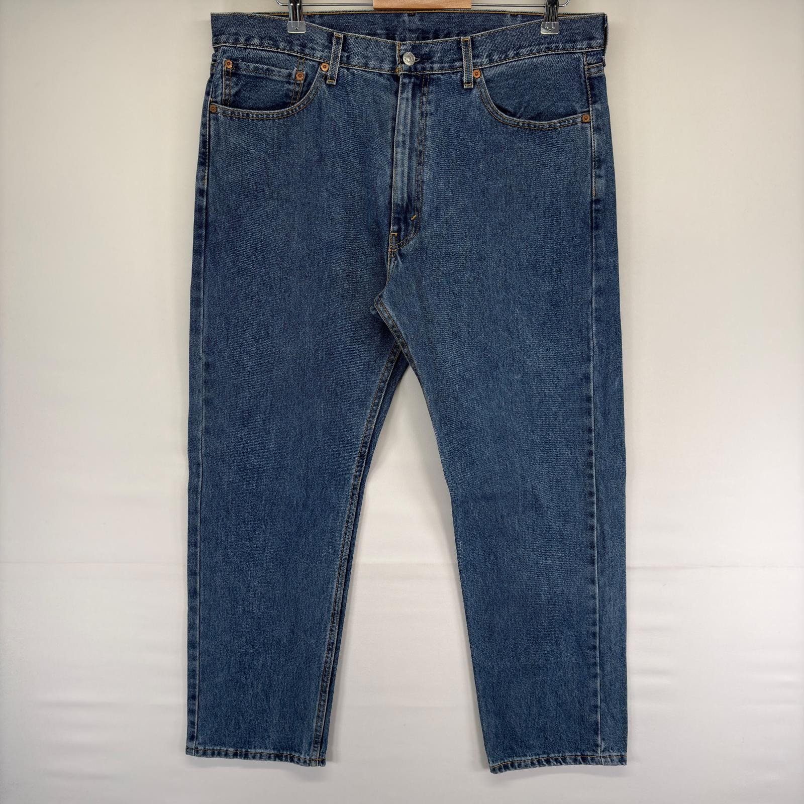 古着 リーバイス Levi's デニム パンツ ストレート 505 ジーンズ ジーパン ジッパーフライ 5ポケ w38 L30  ブルー系 メンズ