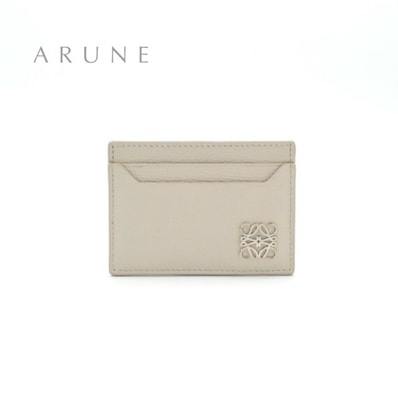 ロエベ LOEWE カードケース カード入れ パスケース ベージュ系 シルバー アナグラム ロゴ