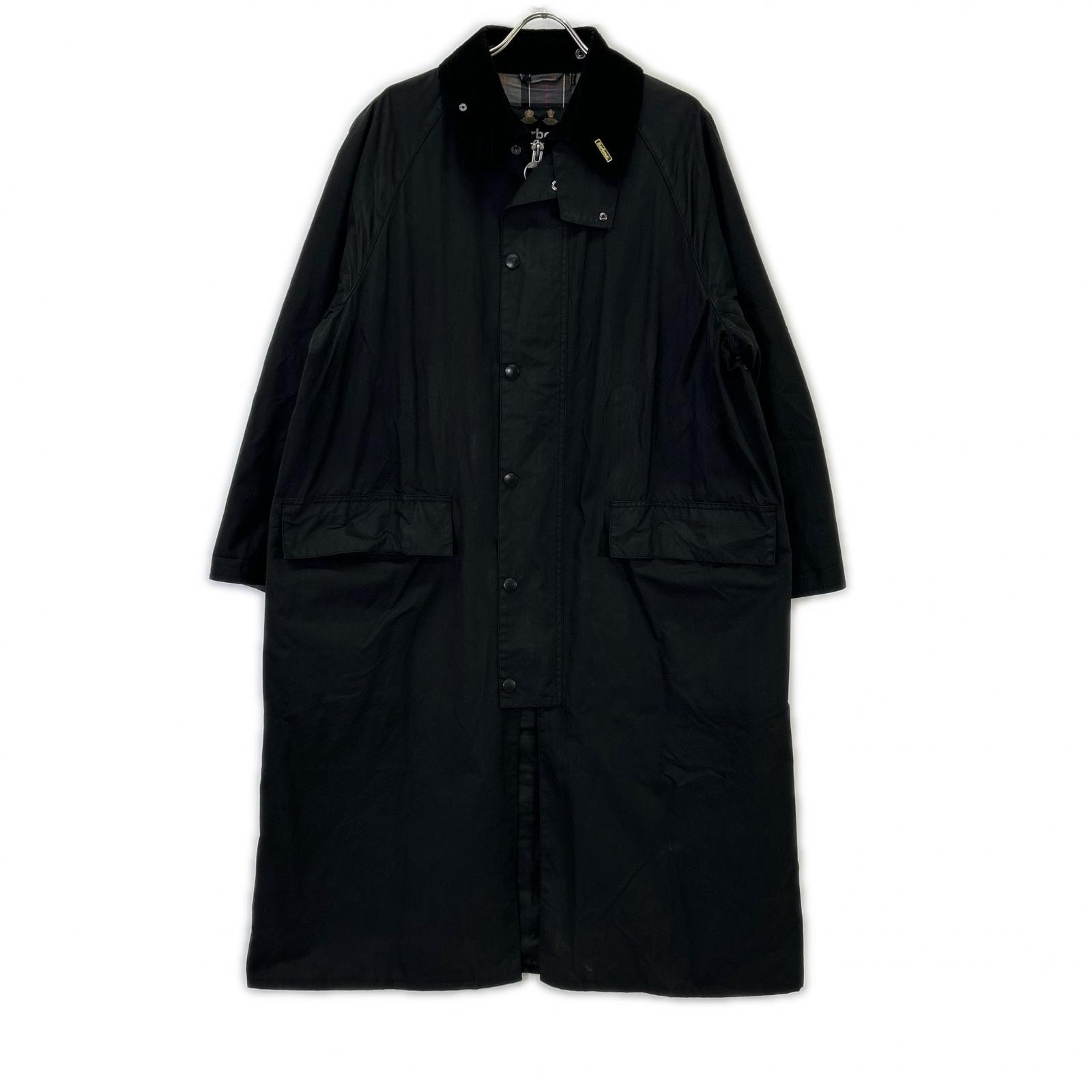 バブアー ブラック 222MWX1674 BURGHLEY / バーレー ワックス オイルドロングジャケット 40