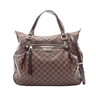 ルイ・ヴィトン LOUIS VUITTON イーヴォラGM 2WAY ハンドバッグ バッグ PVCコーティングキャンバス レザー ダミエ エベヌ レディース ブラウン系 N41132 【中古】