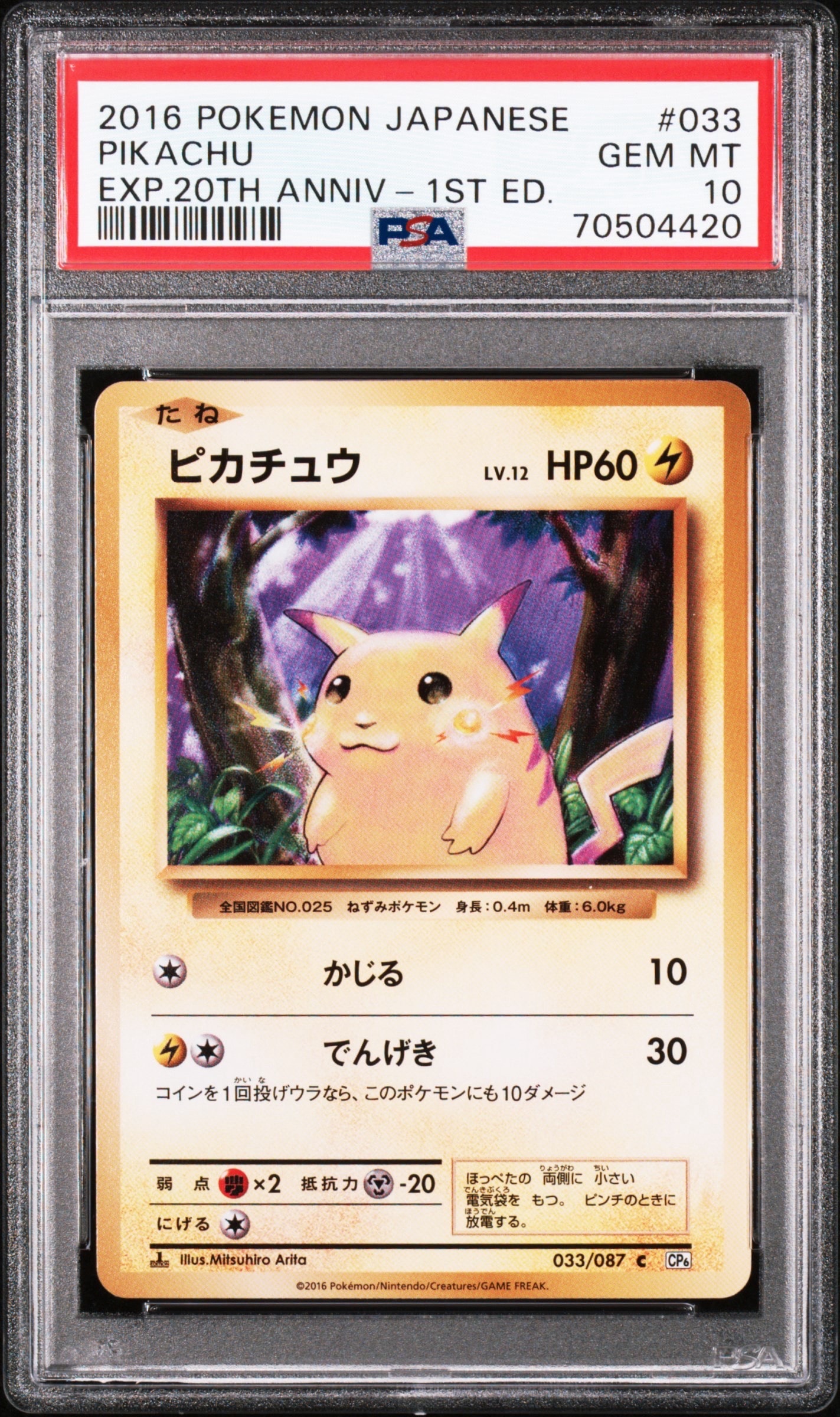 ピカチュウ C :1ED [CP6 033/087](コンセプトパック「ポケットモンスターカードゲーム 拡張パック 20th Anniversary」)