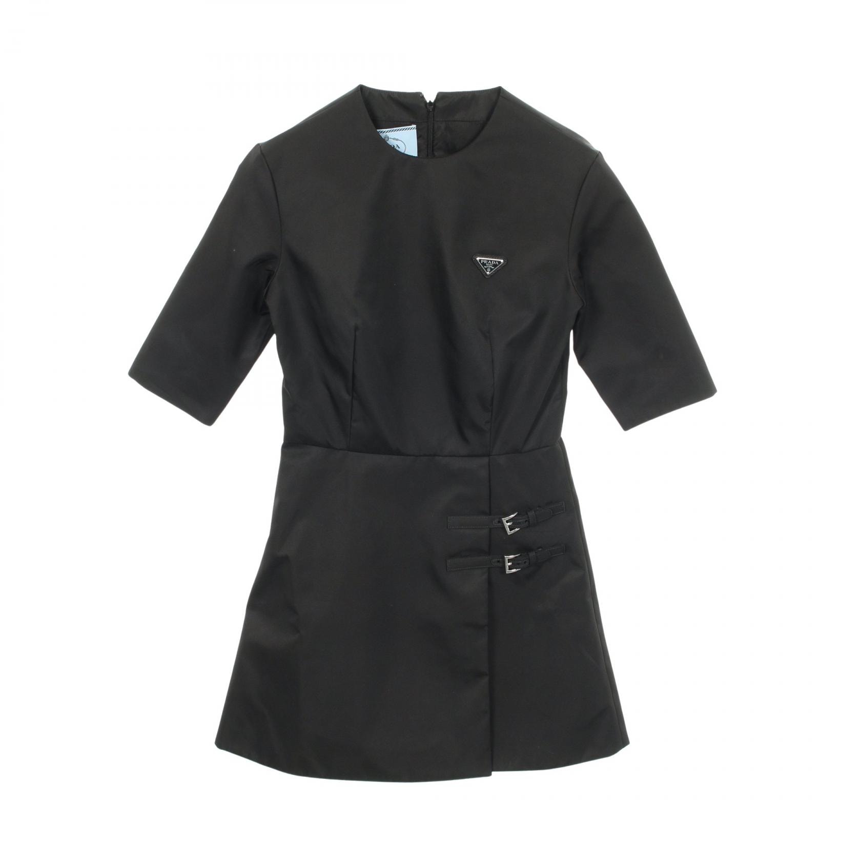 プラダ PRADA Re-Nylon ワンピース 衣料品 トップス ナイロン レディース ブラック系 【中古】