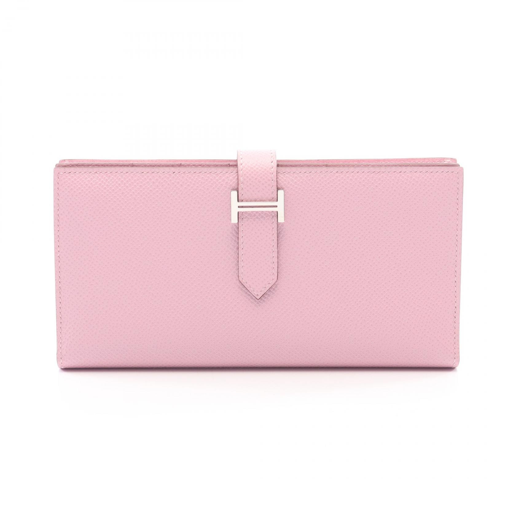 エルメス HERMES ベアンスフレ モーヴシルベストル 二つ折り長財布 財布 ヴォーエプソン ヴォーエプソン ピンク U刻印(2022年製造) レディース ピンク系 039785CK 【中古】