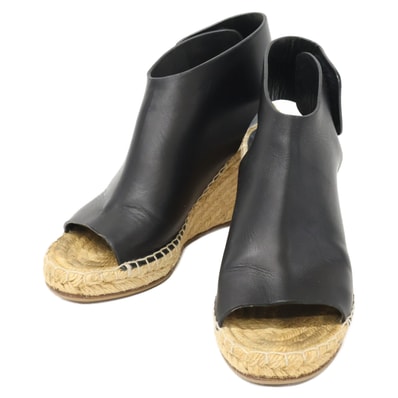 セリーヌ オープントゥ エスパドリーユ ウェッジソール サンダル 35